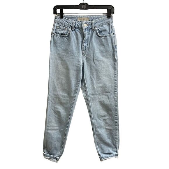 Topshop Moto MOM JEANS light washed high rise distressed size W26‎ - Picture 1 of 6